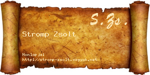 Stromp Zsolt névjegykártya